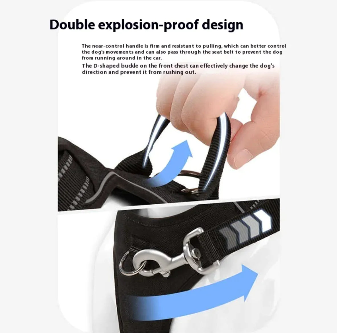 EasyWalk™ No-Pull Harness + Shock-Absorbent Leash (No Choking)