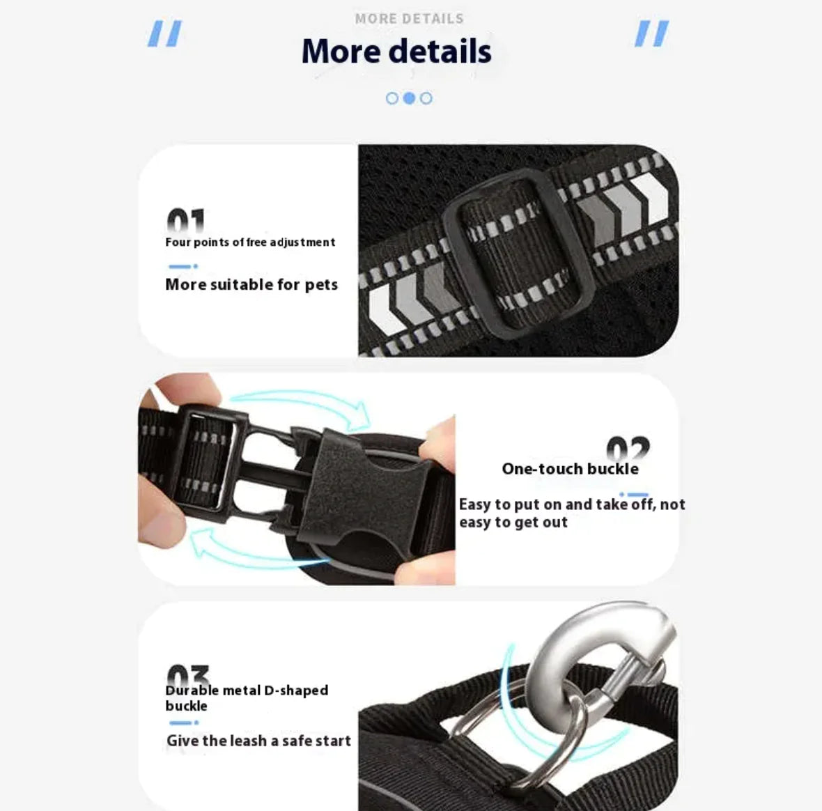 EasyWalk™ No-Pull Harness + Shock-Absorbent Leash (No Choking)